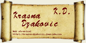 Krasna Džaković vizit kartica